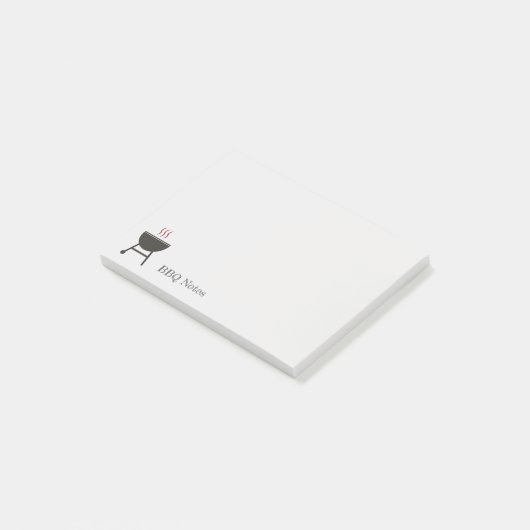 Rustikale GRILLEN Post-it Klebezettel (angewinkelt)