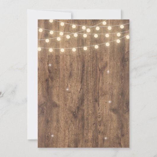 Rustikale GRILLEN Probe Abendessen Einladung (Rückseite)