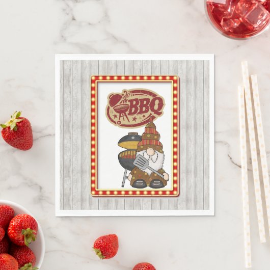 Rustikale GRILLEN Serviette (Beispiel)