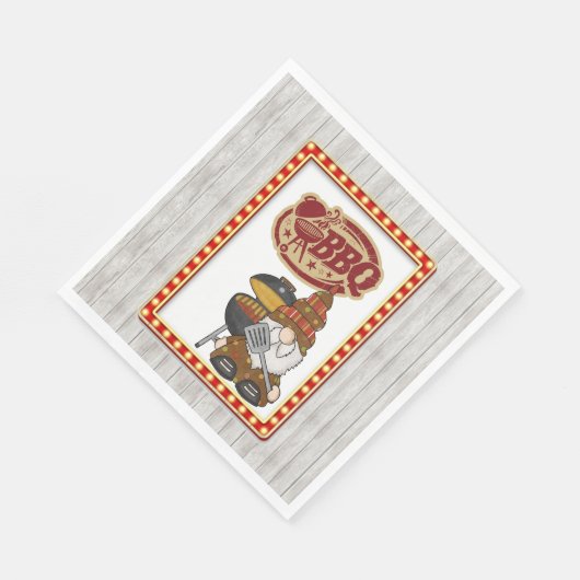 Rustikale GRILLEN Serviette (Ecke)