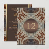 Rustikale Grooves Hochzeitsmenü & Tischnummer (Vorne/Hinten)