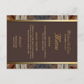 Rustikale Grooves Hochzeitsmenü & Tischnummer (Rückseite)