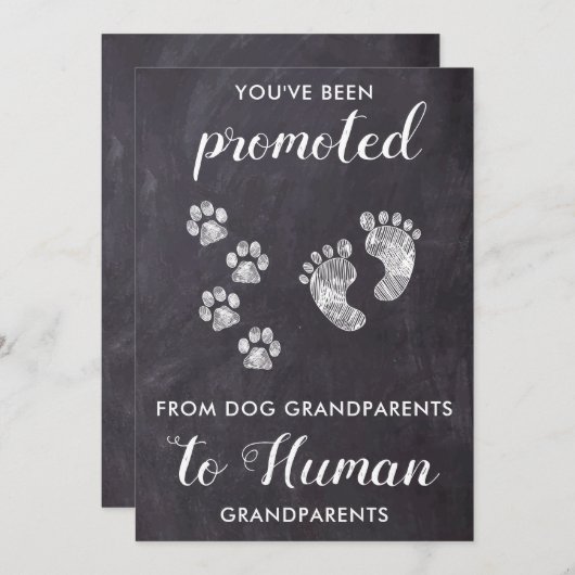 Rustikale Großeltern Schwangerschaft Hund Lover Ba Ankündigung (Vorne/Hinten)