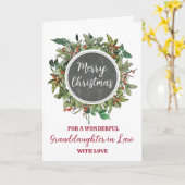 Rustikale Großtochter im Jurastudium Weihnachten Karte (Gelbe Blume)