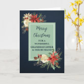 Rustikale Großtochter und ihr Ehemann frohe Weihna Karte (Gelbe Blume)