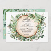 Rustikale Grotte Botanischer Wald Hochzeit Einladung (Vorne/Hinten)