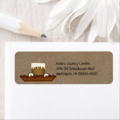 Rustikale Grubby Primitive Candle Rücksendeadresse (Insitu)