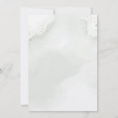 Rustikale Grün-, Weiß- und Grünfolienhochzeit Einladung (Rückseite)