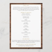 Rustikale Grünanlage Christlicher Bestattungsauftr Programm (Rückseite)