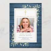 Rustikale Grünanlage Christlicher Bestattungsauftr Programm (Vorderseite)