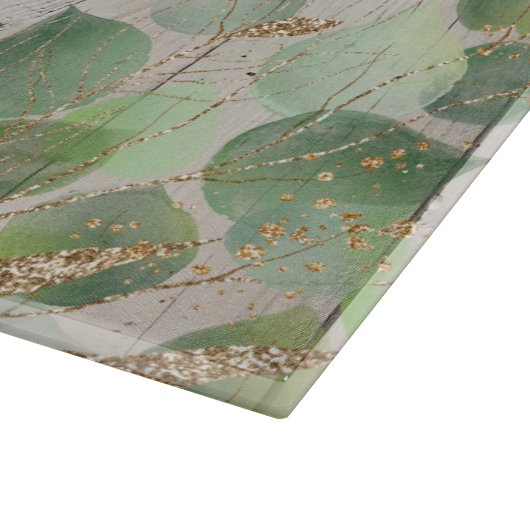 Rustikale Grünanlage Custom Kitchen Name Cutting B Schneidebrett (Ecke)