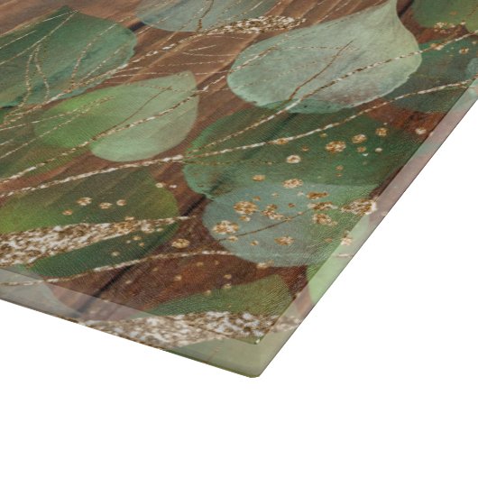 Rustikale Grünanlage Custom Kitchen Name Cutting B Schneidebrett (Ecke)