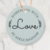 Rustikale Grünanlage handgefertigt mit Liebe Geschenkanhänger (Vorderseite)