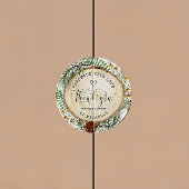 Rustikale Grünanlage handgefertigt mit Liebe Runder Aufkleber