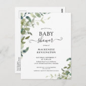 Rustikale Grünanlage Kinderdusche Einladung Postkarte (Vorne/Hinten)