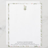 Rustikale Grünanlage | Monogramm Buchstaben Briefbogen (Vorne/Hinten)