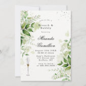 Rustikale Grünanlage Weinberg Brunch & Bubbly Einladung (Vorderseite)