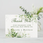 Rustikale Grünanlage Weingarten Hochzeit Dankeschö Einladung (Stehend Vorderseite)