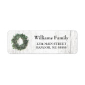 Rustikale Grünanlage Wreath Weiße Rücksendeadresse (Vorne)