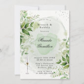 Rustikale Grünanlagen Weinberg Brunch & Bubbly Inv Einladung (Vorderseite)