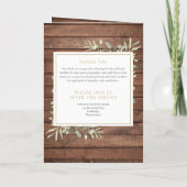 Rustikale Grünbeerdigung geklappt Programm (Rückseite)