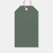 Rustikale Grünblütenhochzeit Geschenkanhänger (Rückseite)