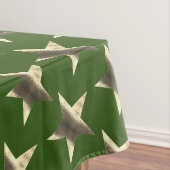 Rustikale Grünbraune Sterne Muster Weihnachten Tischdecke (Beispiel)