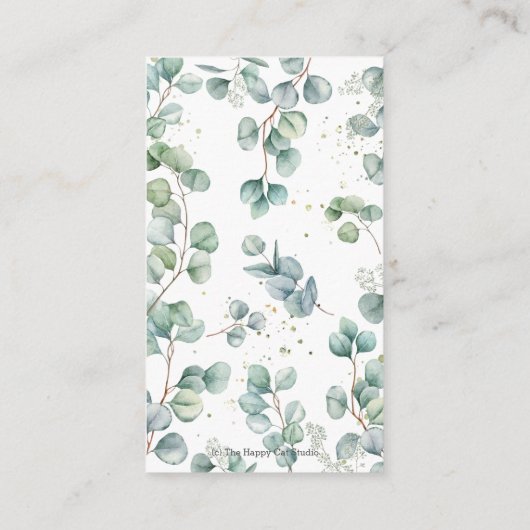 Rustikale Grünbuchten für Baby Begleitkarte (Rückseite)