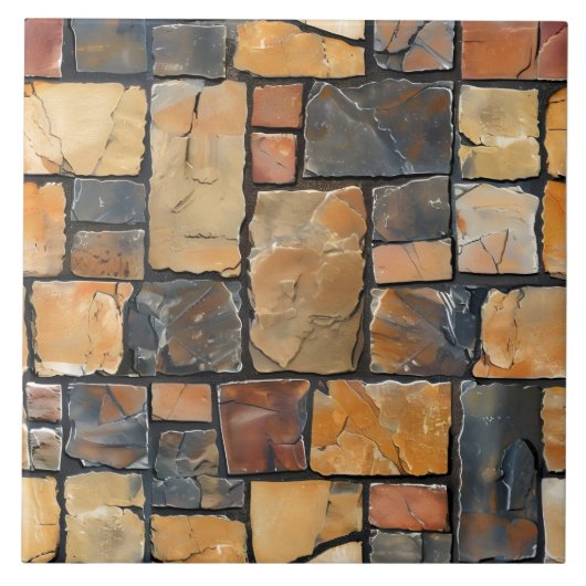 Rustikale Grundsteinfliesen im Inneren Fliese (Vorderseite)