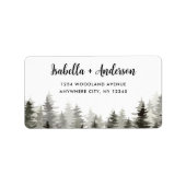 Rustikale grüne Bäume Rücksendeadresse Adressaufkleber (Vorne)