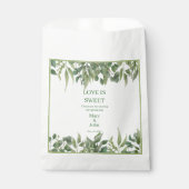 Rustikale grüne Blätter Grünfolien Geschenktütchen (Vorderseite)