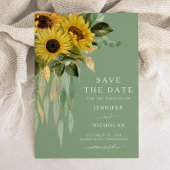 Rustikale grüne Blumenblumen Save The Date