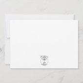 Rustikale Grüne Bough Wedding Dankeskarte (Rückseite)