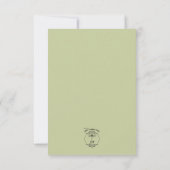 Rustikale Grüne Bough Wedding Save The Date (Rückseite)