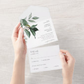 Rustikale Grüne Einladung zur Hochzeit (Abreißen)