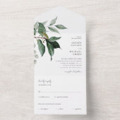 Rustikale Grüne Einladung zur Hochzeit (Innen Boden)