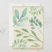 Rustikale Grüne Einladung zur Hochzeit (Rückseite)