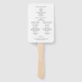 Rustikale Grüne Elegante Hochzeitsfeier Programm Fächer (Rückseite)