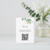 Rustikale Grüne Eukalyptus Sommerhochzeit. Begleitkarte (Stehend Vorderseite)