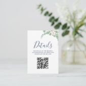 Rustikale Grüne Eukalyptus Sommerhochzeit. Begleitkarte (Stehend Vorderseite)