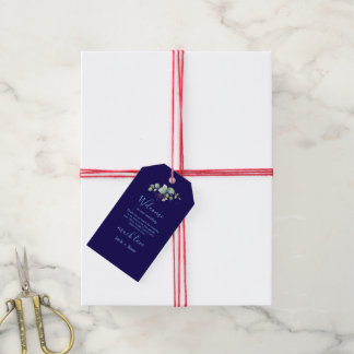 Rustikale Grüne Eukalyptus Sommerhochzeit. Geschenkanhänger