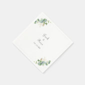 Rustikale Grüne Eukalyptus Sommerhochzeit. Serviette (Ecke)