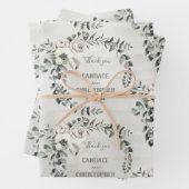 Rustikale Grüne Eukalyptus Vine Wedding Vielen Dan Geschenkpapier Set (Beispiel)