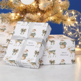 Rustikale grüne Goldcreme Geschenkpapier