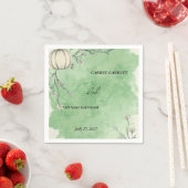 Rustikale grüne Herbst-Kürbis-Hochzeitsservietten Serviette (Beispiel)