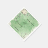 Rustikale grüne Herbst-Kürbis-Hochzeitsservietten Serviette (Ecke)