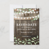 Rustikale grüne Hochzeit - Save the Date (Vorderseite)