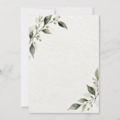 Rustikale Grüne Hochzeit - Save the Date (Rückseite)