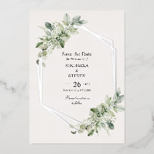 Rustikale Grüne Hochzeit Save The Date Echt Silber