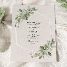Rustikale Grüne Hochzeit Save The Date Echt Silber